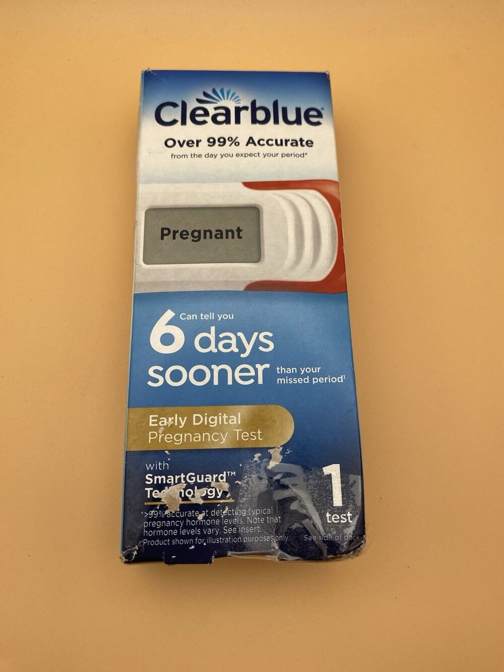 Clearblue Digital Early Weeks Indicator Pregnancy Test EXP.  02/28 Damaged Box